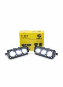 SSpecs C-202 LED Fog Light for Car & Motorcycle Dual Color White + Yellow High-Power Auxiliary Driving Light (Pack of 2) – Car Lighting by SSpecs